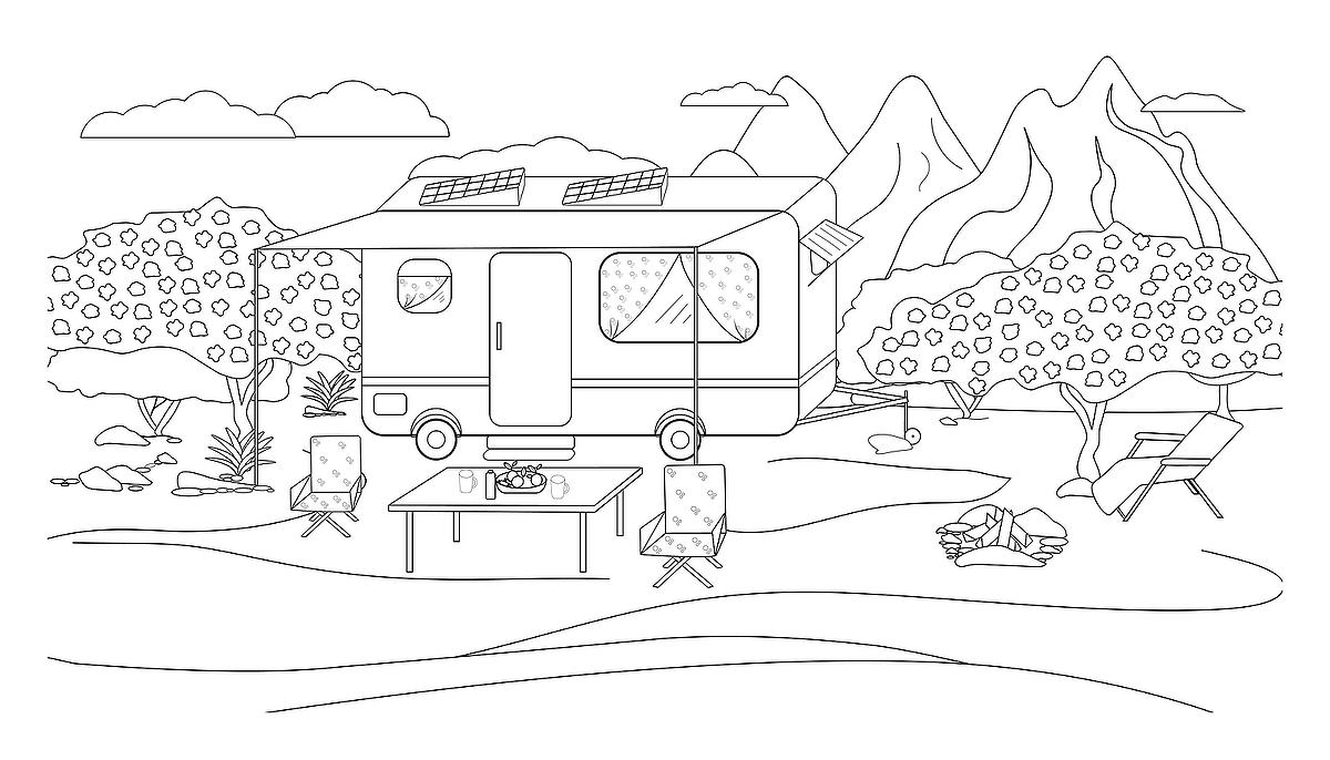 Camping coloring pages for families fun free printable coloring pages of camping the great outdoors printables mom