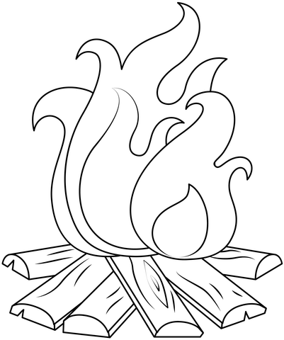 Campfire coloring page free printable coloring pages