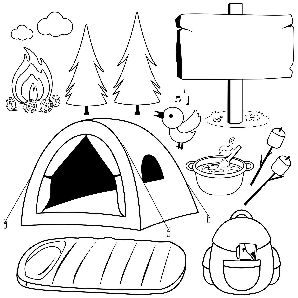 Camping coloring pages for families fun free printable coloring pages of camping the great outdoors printables mom