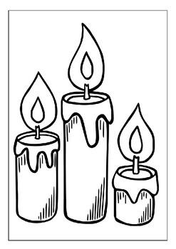 Light up your imagination with printable candle coloring pages collection pdf