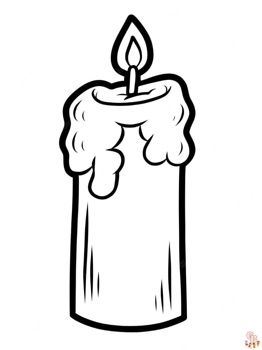 Printable candle coloring pages free for kids and adults