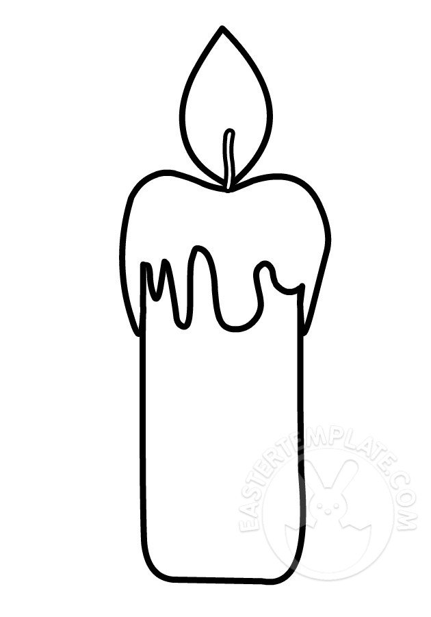 Candle coloring page