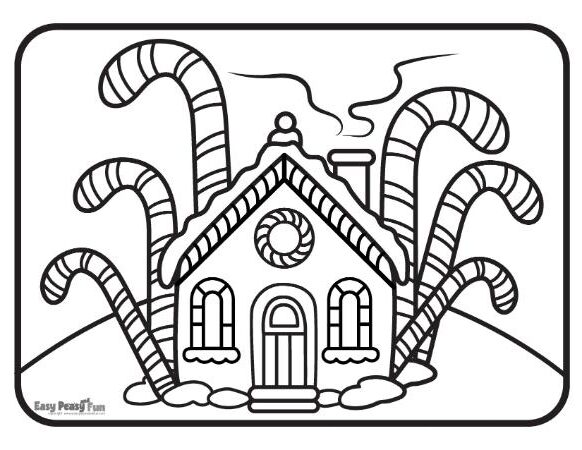 Candy cane coloring pages