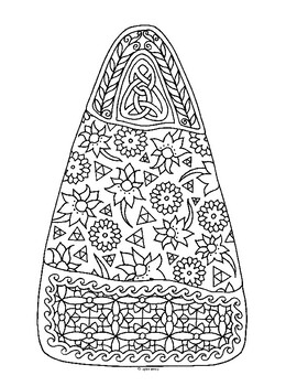 Candy corn zentangle coloring page by pamela kennedy tpt