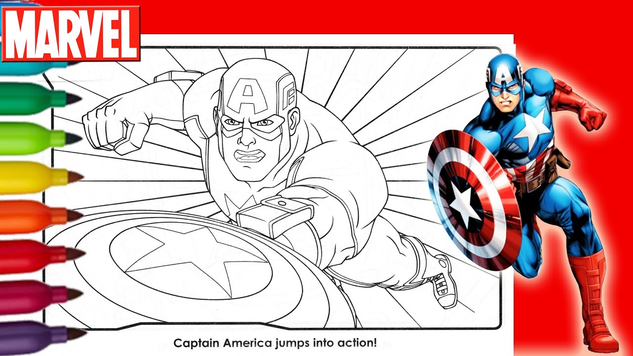 Avengers captain aerica coloring captain aerica coloring page avengers coloring pages