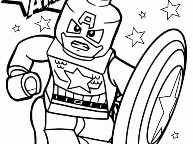 Free easy to print captain america coloring pages