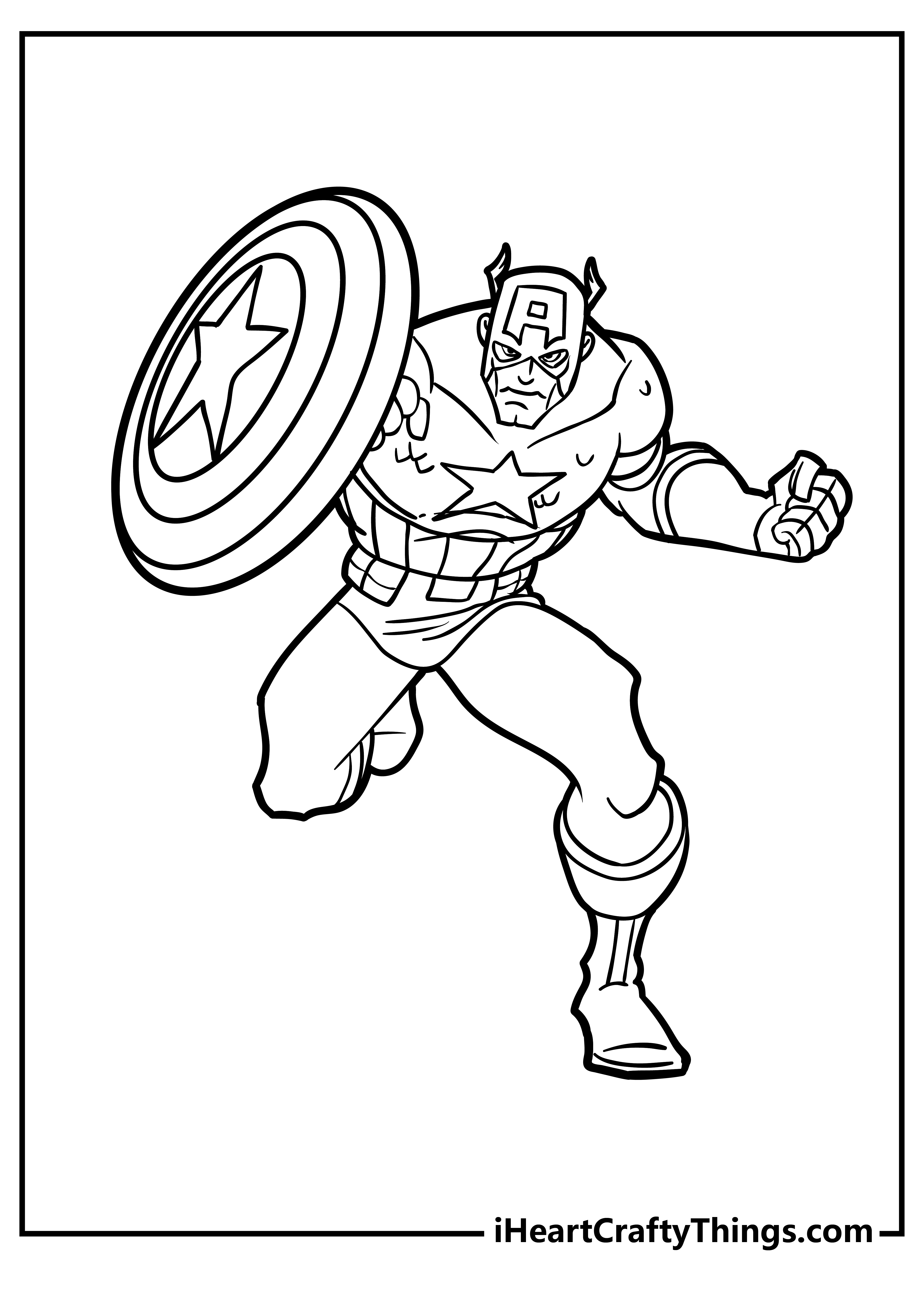 Captain america coloring pages free printables