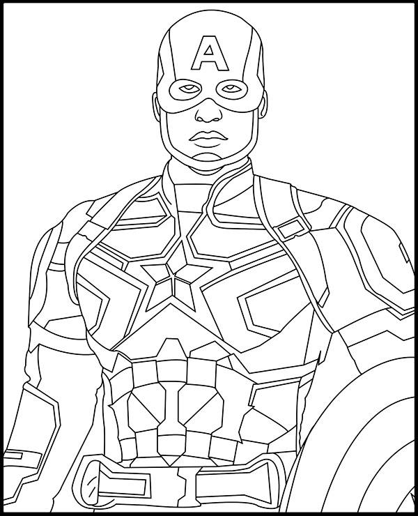 Captain america coloring page avengers