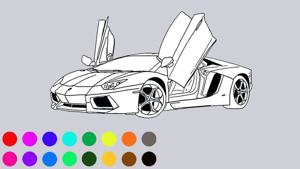 Super car colouring games