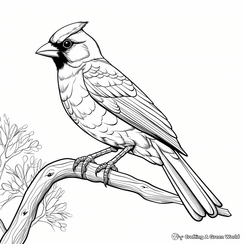 Cardinal coloring pages