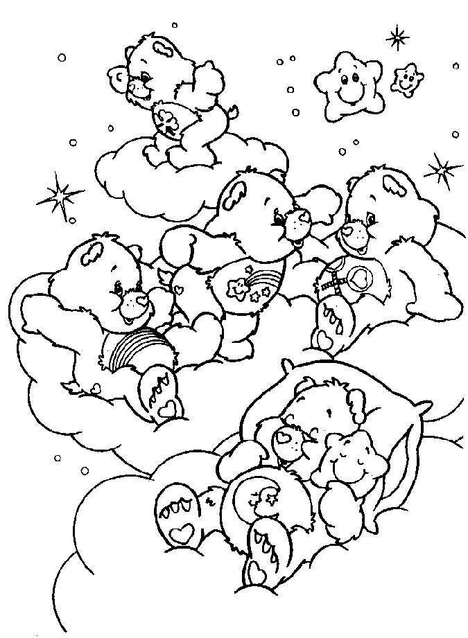 Care bears coloring pages for kids