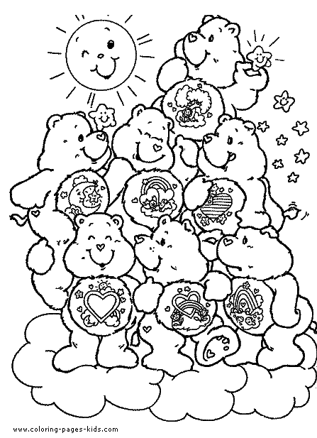 Care bears coloring page