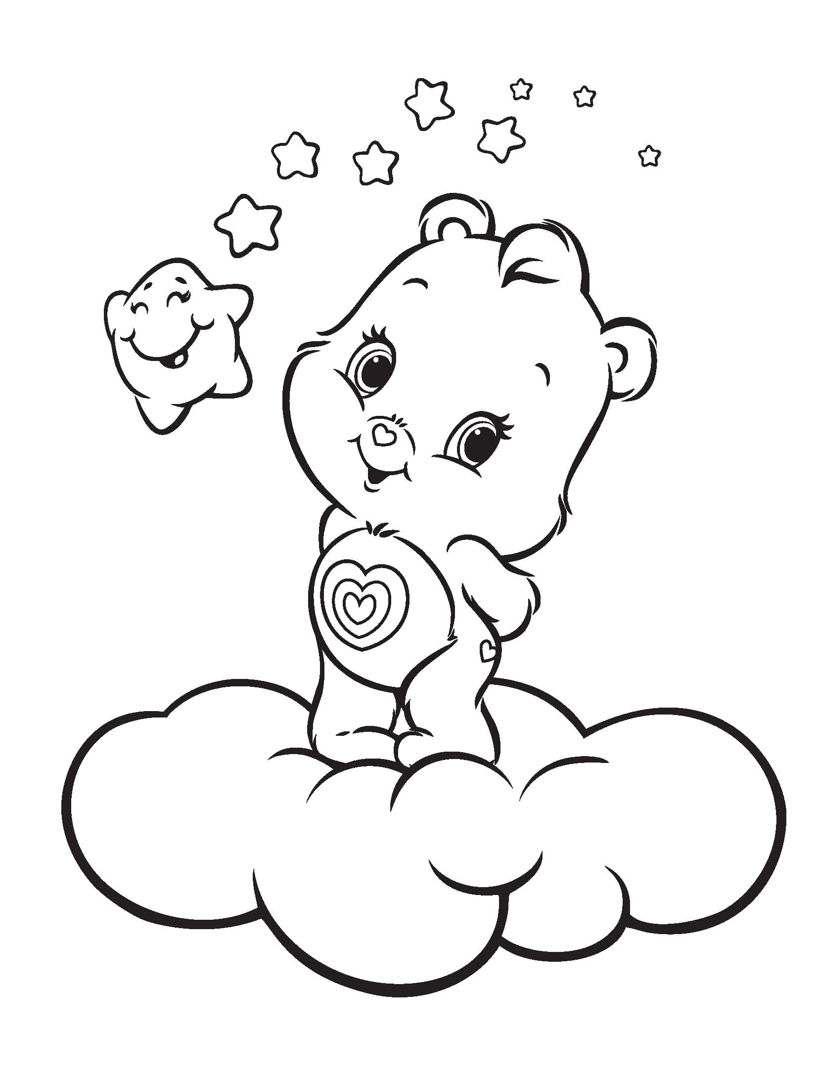 Free printable care bear coloring pages for kids