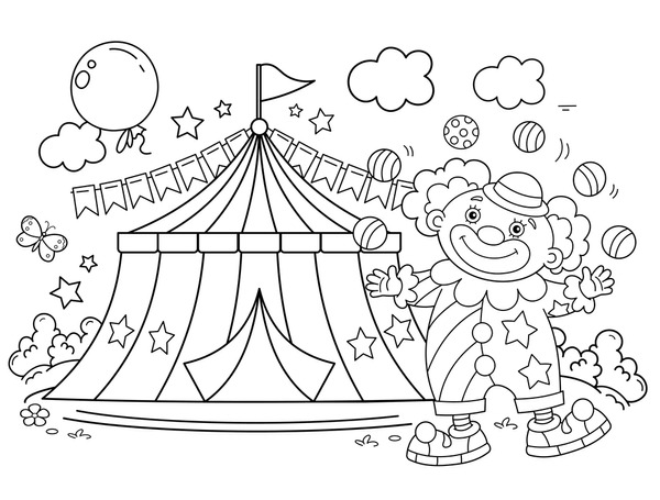 Thousand circus colouring royalty