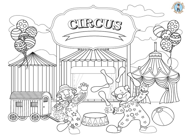 Circus coloring pages