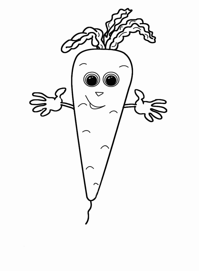 Carrot coloring pages