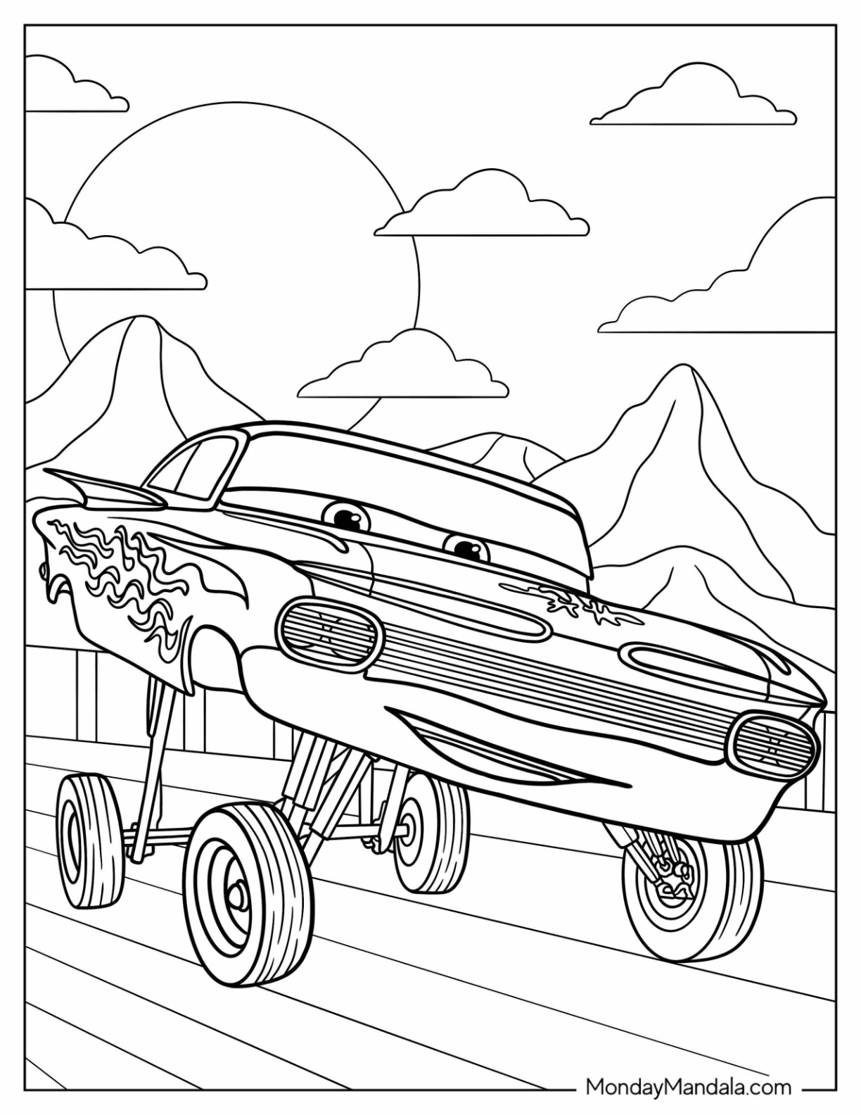 Disney cars coloring pages free pdf printables