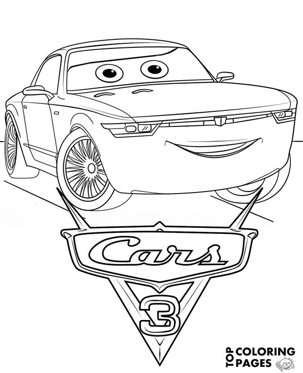 Printable cars coloring page for boys