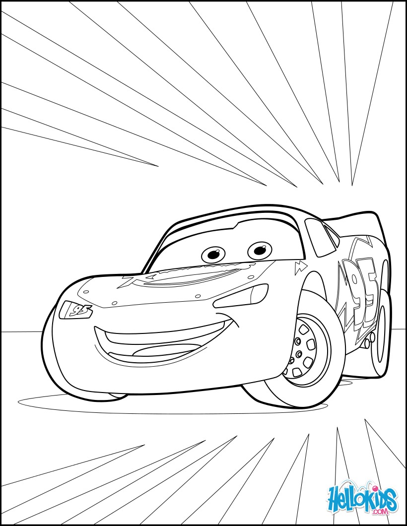 Cars lightning mcqueen coloring pages