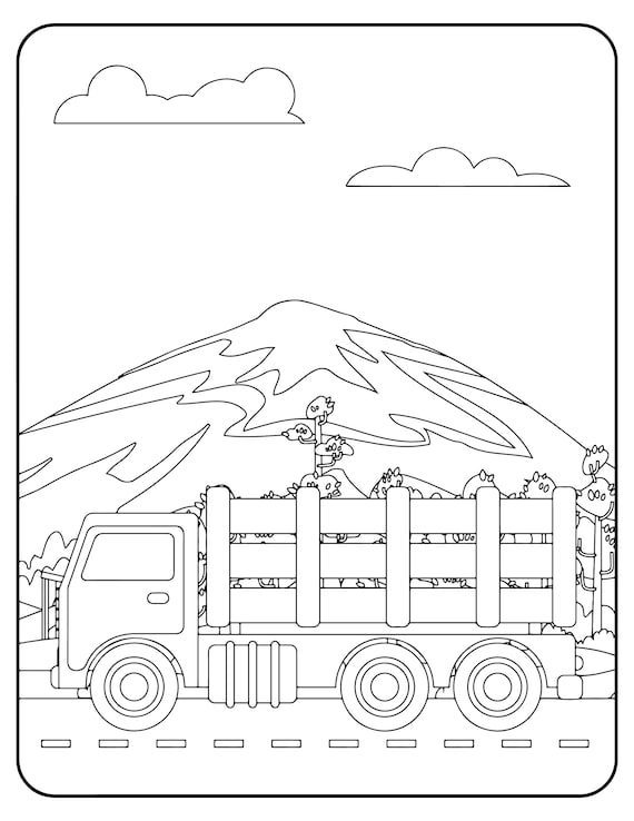 Vehicles cars trucks coloring pages