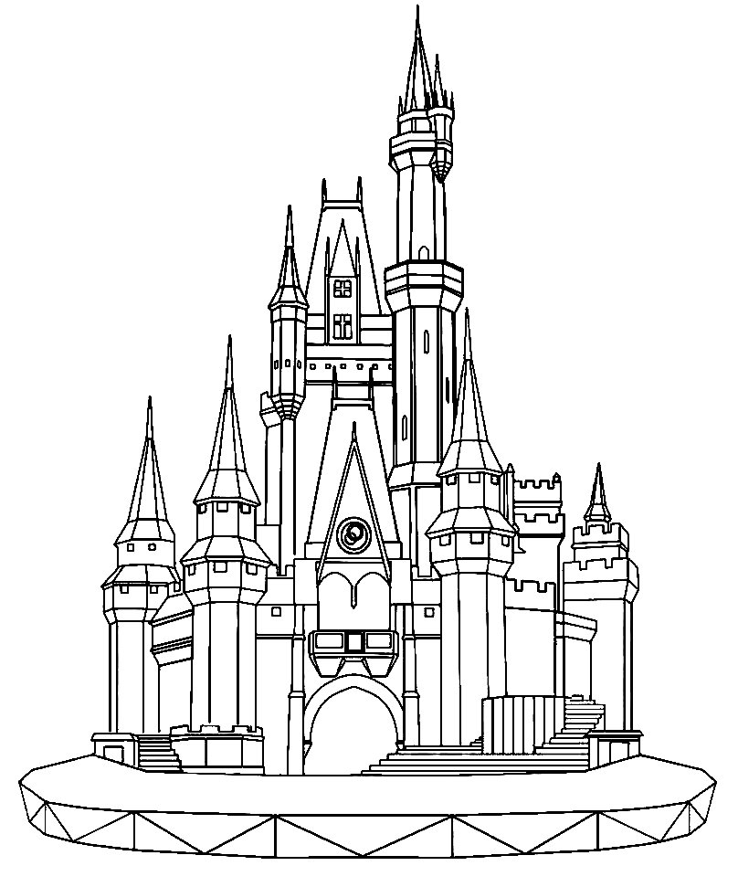 Castle coloring pages printable for free download