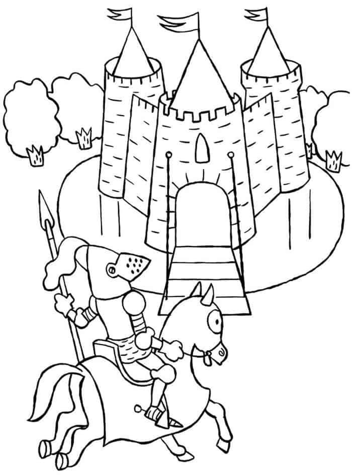 Free printable castle coloring pages enkle tegninger