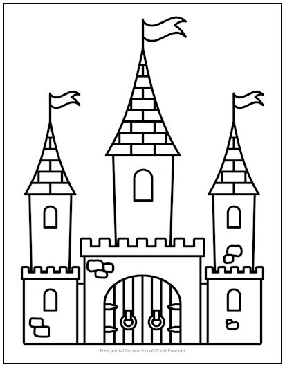 Stately castle coloring page print it free