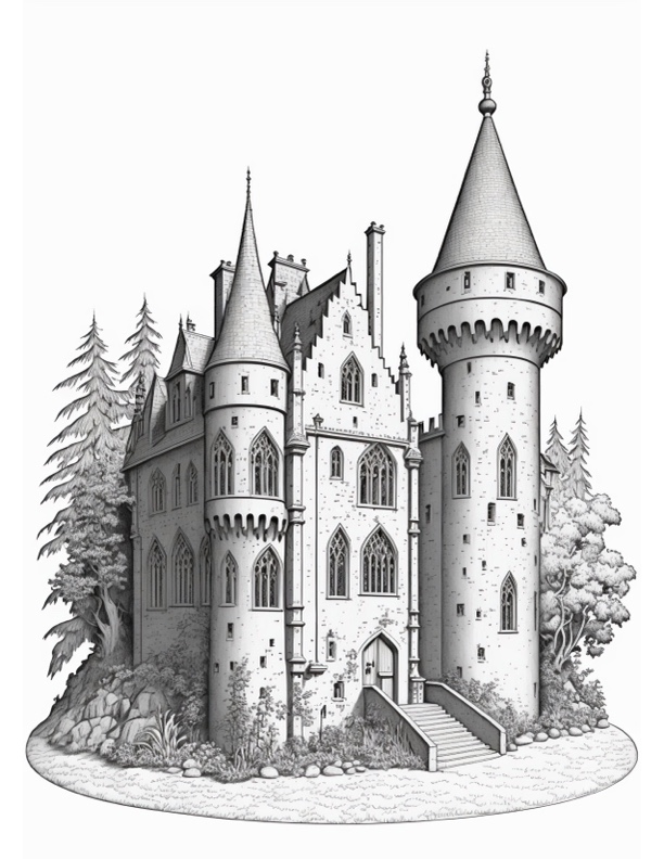 Castle coloring pages