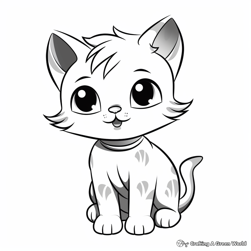 Baby cat coloring pages