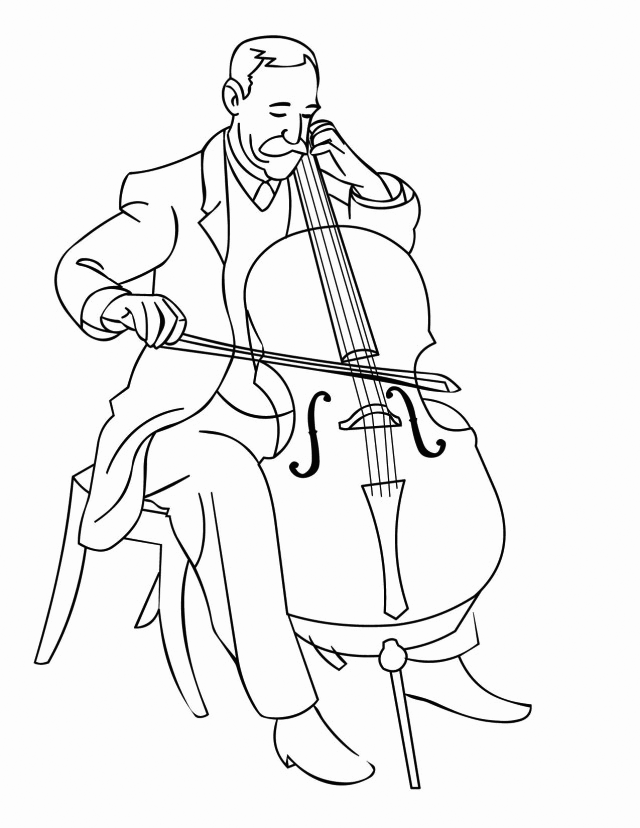 Musical instruments coloring pages