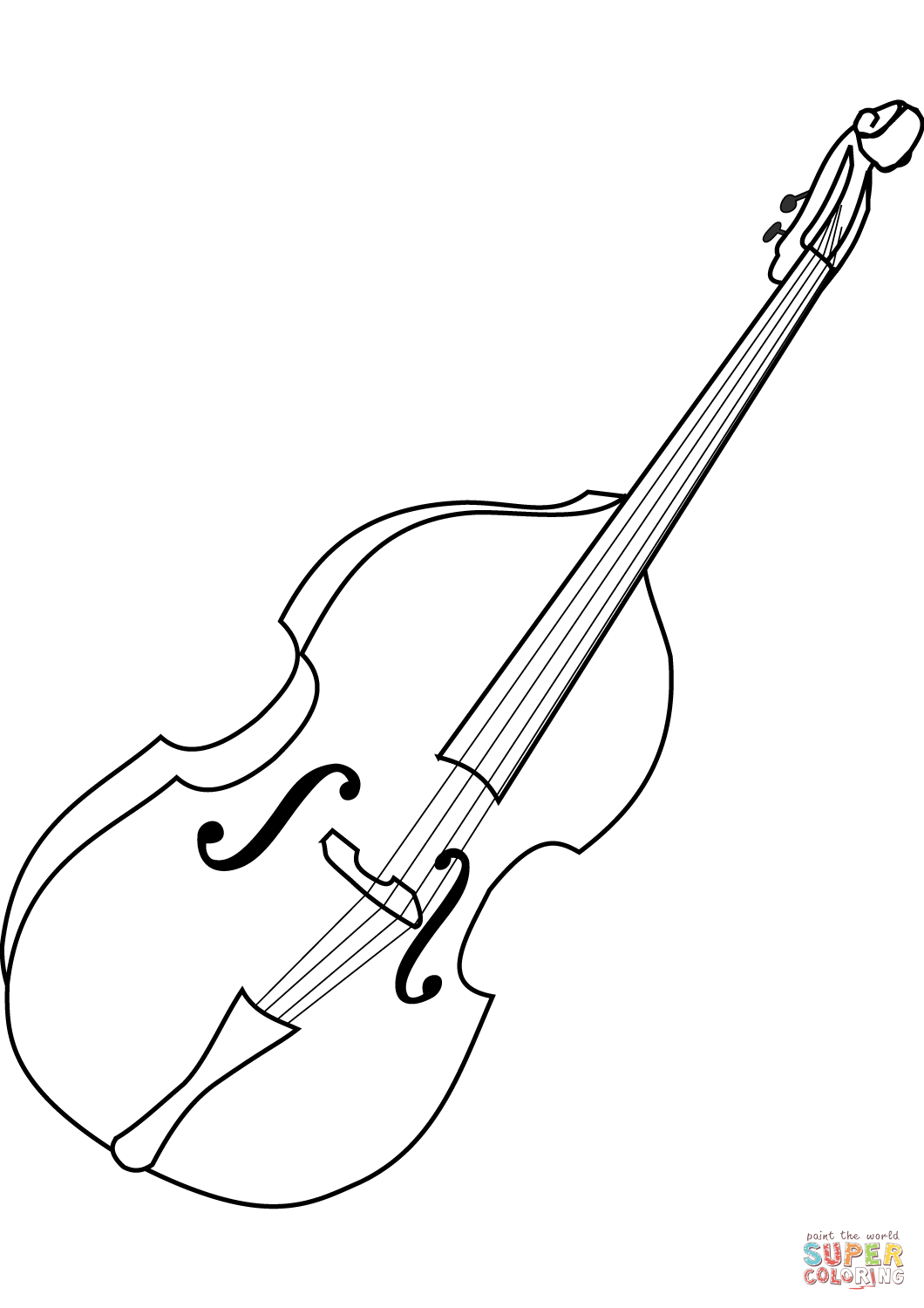 Cello coloring page free printable coloring pages