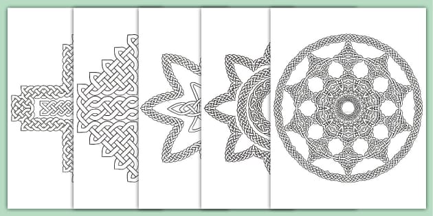 Printable celtic knot loring pages for kids