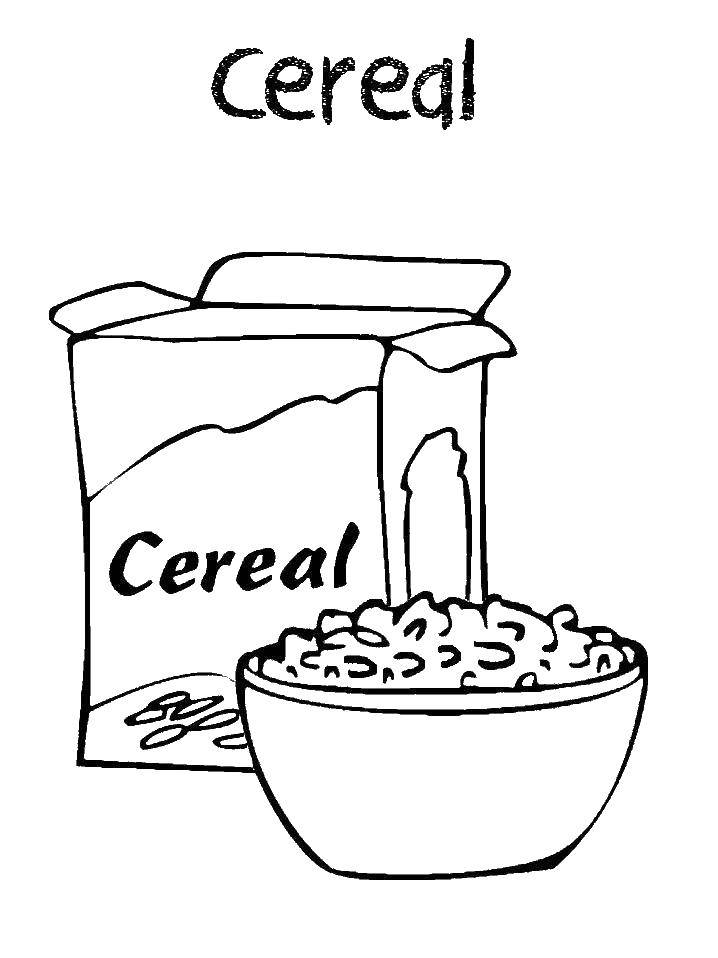 Online coloring pages coloring page cereal food download print coloring page