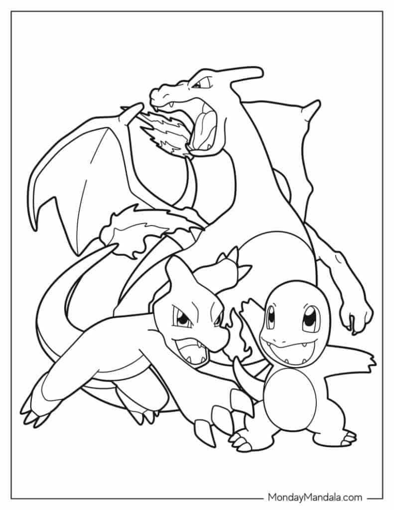 Charizard coloring pages free pdf printables