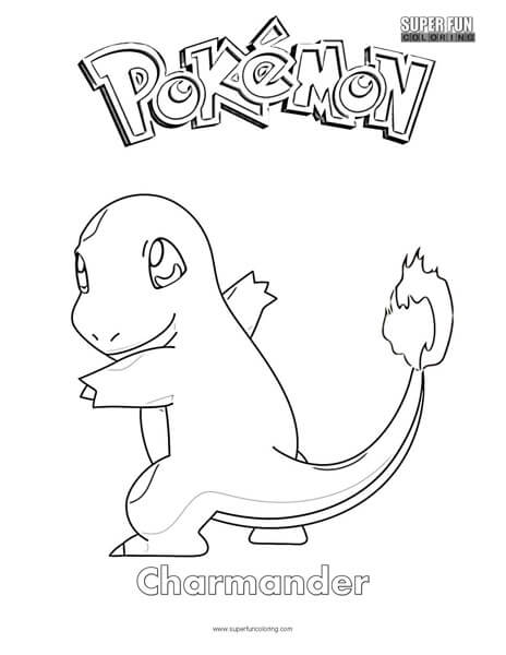 Pokãmon charmander coloring page