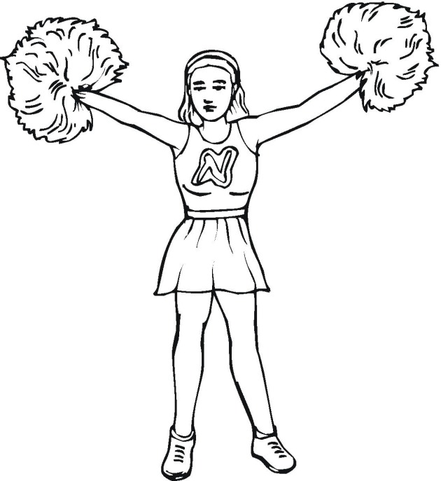 Coloring pages cheerleading coloring pages