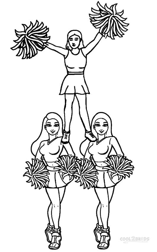 Printable cheerleading coloring pages for kids coolbkids sports coloring pages dance coloring pages coloring pages