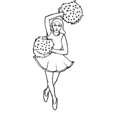 Beautiful free printable cheerleading coloring pages online