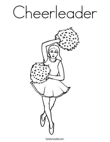 Cheerleader coloring page