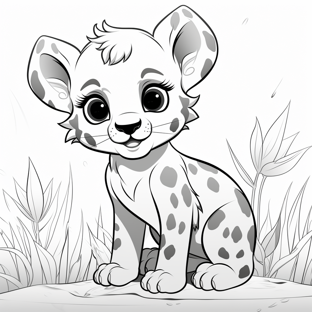 Cheetah printable coloring pages