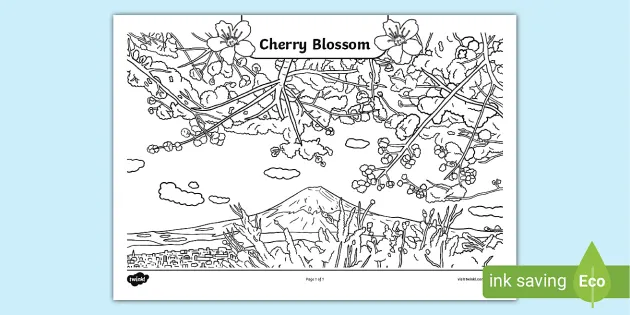 Cherry blossom louring page teacher made