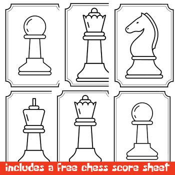 Chess coloring pages for kids celebrate chess world day by jonasvvd