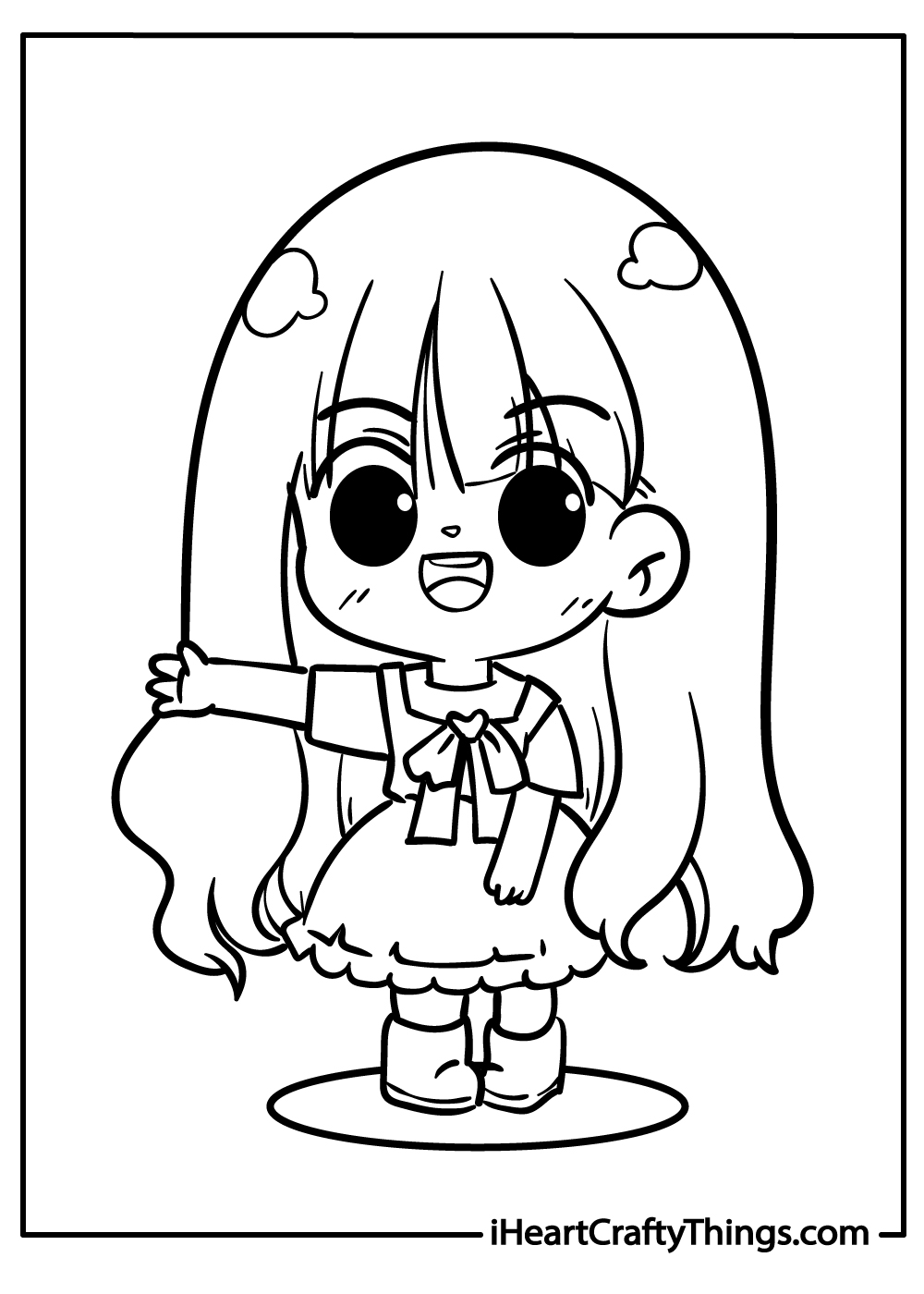 Chibi coloring pages free printables