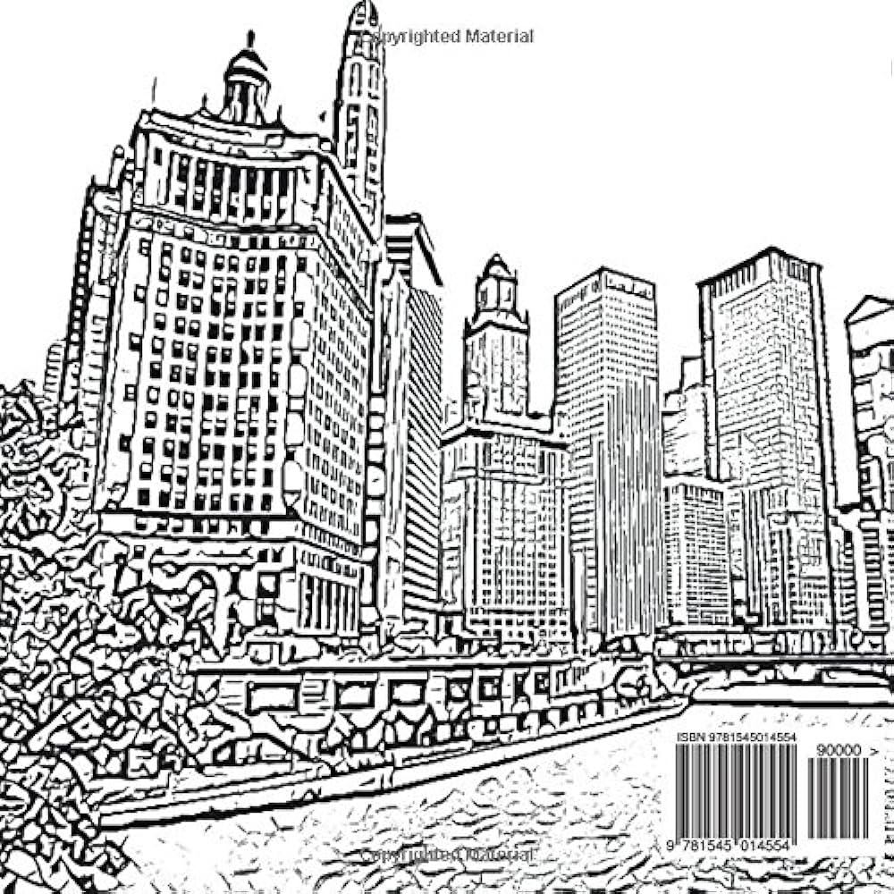 Chicago coloring book for adults travel and color