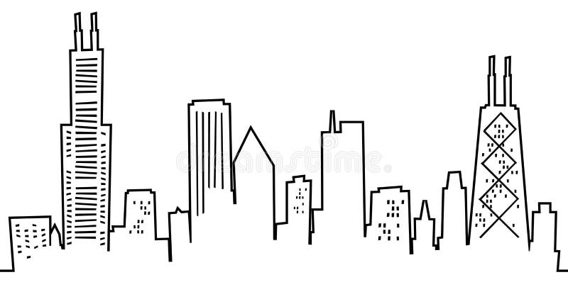 Cartoon chicago skyline stock illustrations â cartoon chicago skyline stock illustrations vectors clipart