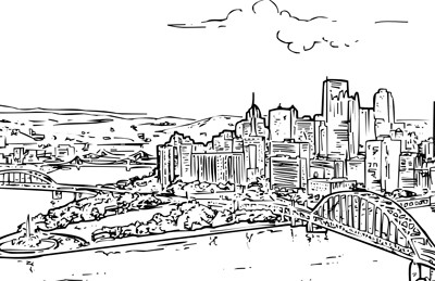 Chicago skyline coloring sheet