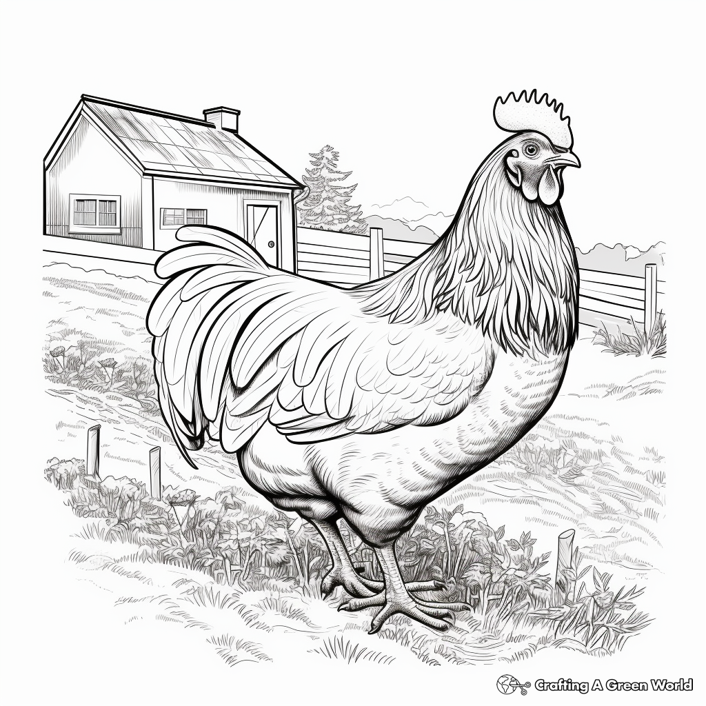 Chicken coloring pages for adults