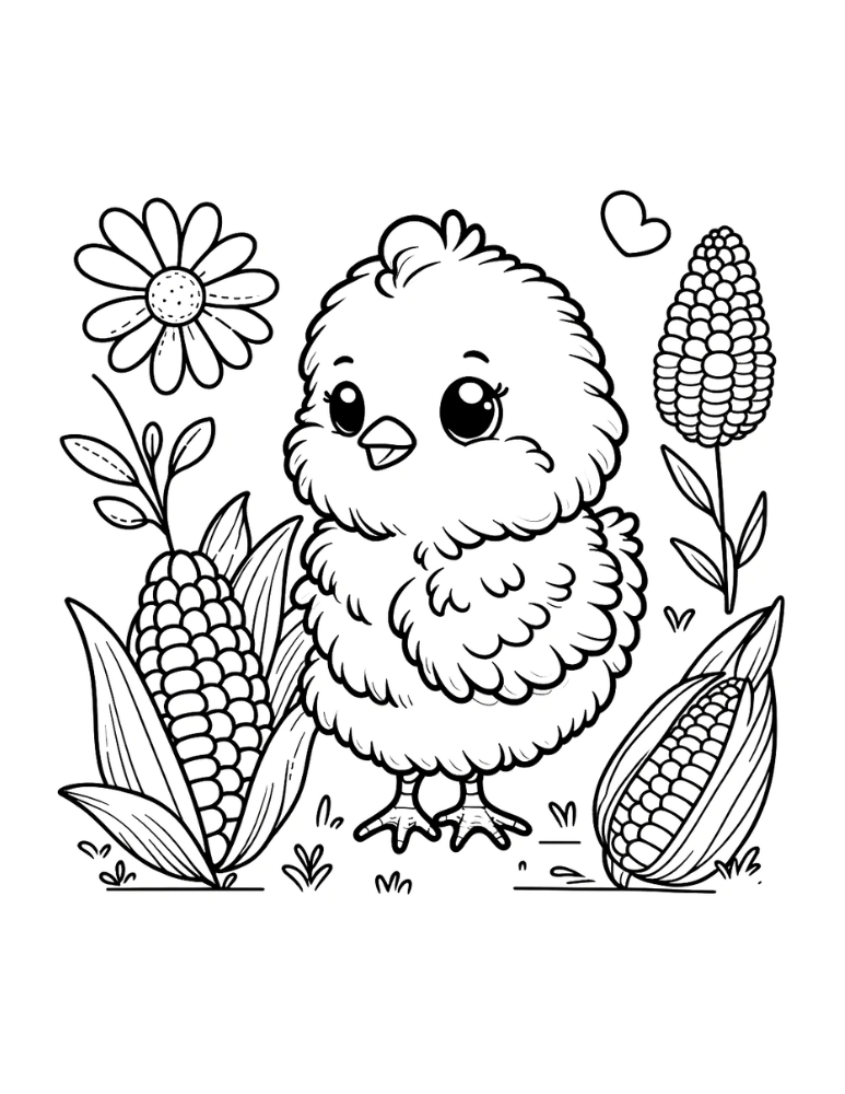 Free chicken coloring pages for kids