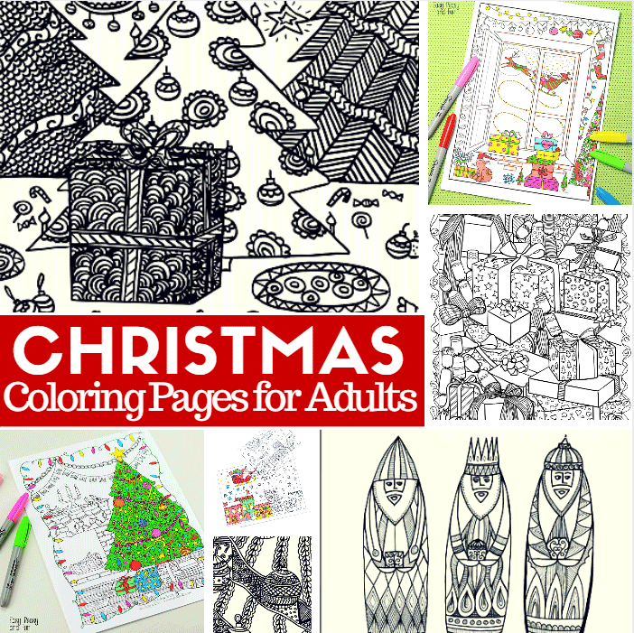 Free printable christmas coloring pages for adults