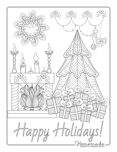 Free printable christmas coloring pages for adults